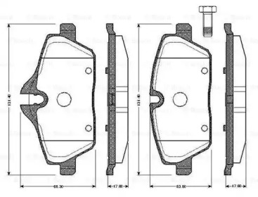 Комплект тормозных колодок BOSCH 0 986 TB2 889