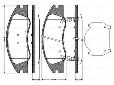 Комплект тормозных колодок BOSCH 0 986 TB2 892