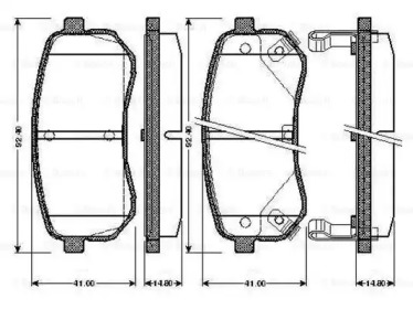 Комплект тормозных колодок BOSCH 0 986 TB2 893