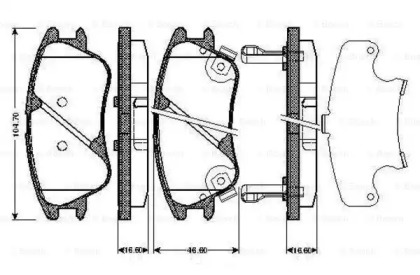 Комплект тормозных колодок BOSCH 0 986 TB2 897