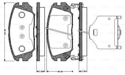 Комплект тормозных колодок BOSCH 0 986 TB2 933