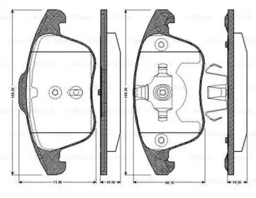 Комплект тормозных колодок BOSCH 0 986 TB2 950