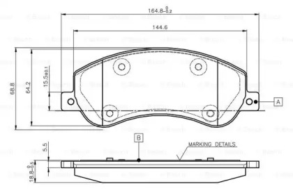 Комплект тормозных колодок BOSCH 0 986 TB2 951