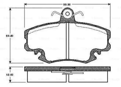 Комплект тормозных колодок BOSCH 0 986 TB2 953