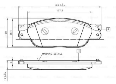 Комплект тормозных колодок BOSCH 0 986 TB2 955