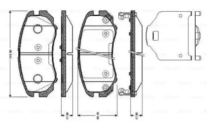 Комплект тормозных колодок BOSCH 0 986 TB2 962