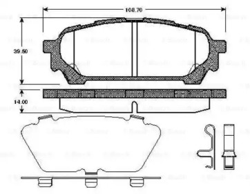 Комплект тормозных колодок BOSCH 0 986 TB2 967