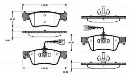 Комплект тормозных колодок BOSCH 0 986 TB2 968