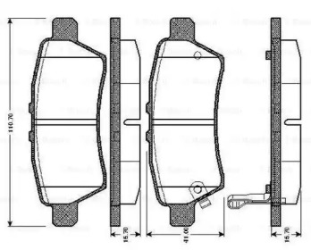 Комплект тормозных колодок BOSCH 0 986 TB2 969