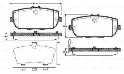 Комплект тормозных колодок BOSCH 0 986 TB2 970