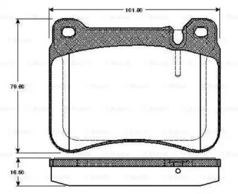 Комплект тормозных колодок BOSCH 0 986 TB2 972