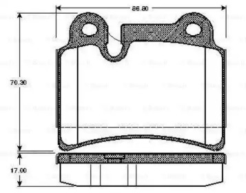 Комплект тормозных колодок BOSCH 0 986 TB2 979