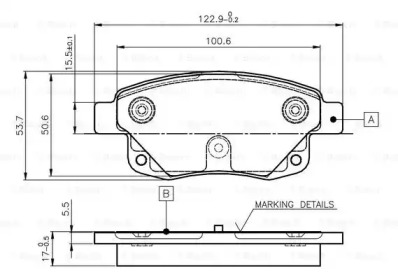 Комплект тормозных колодок BOSCH 0 986 TB2 983