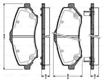 Комплект тормозных колодок BOSCH 0 986 TB3 007