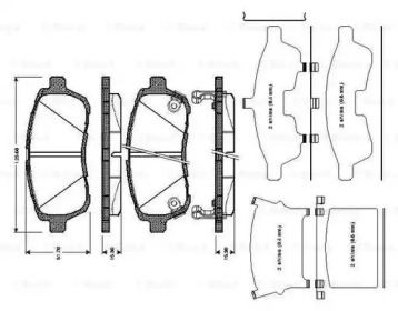 Комплект тормозных колодок BOSCH 0 986 TB3 010