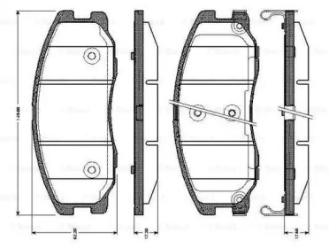 Комплект тормозных колодок BOSCH 0 986 TB3 017