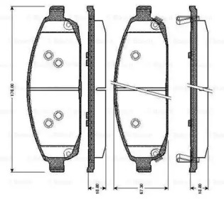 Комплект тормозных колодок BOSCH 0 986 TB3 027