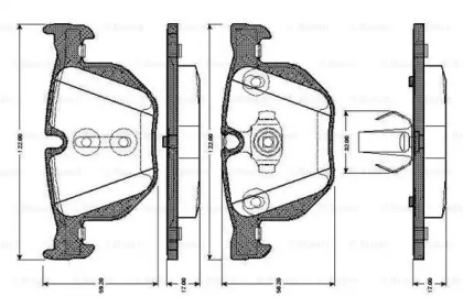 Комплект тормозных колодок BOSCH 0 986 TB3 034