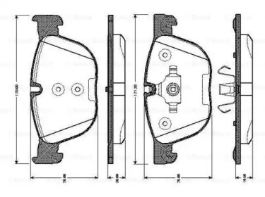 Комплект тормозных колодок BOSCH 0 986 TB3 035