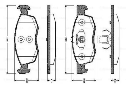 Комплект тормозных колодок BOSCH 0 986 TB3 038