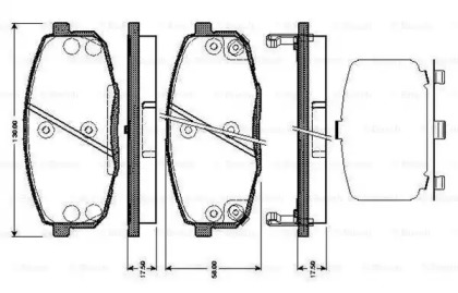 Комплект тормозных колодок BOSCH 0 986 TB3 041