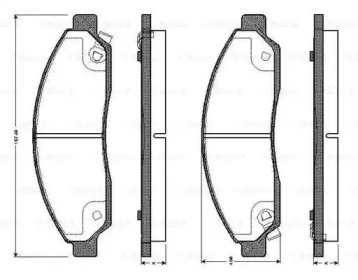 Комплект тормозных колодок BOSCH 0 986 TB3 042