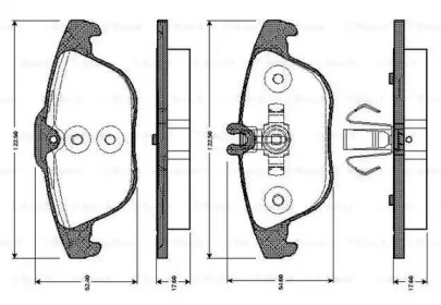 Комплект тормозных колодок BOSCH 0 986 TB3 049