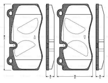 Комплект тормозных колодок BOSCH 0 986 TB3 050