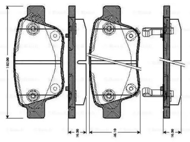 Комплект тормозных колодок BOSCH 0 986 TB3 072