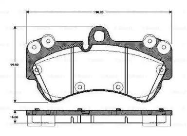 Комплект тормозных колодок BOSCH 0 986 TB3 074