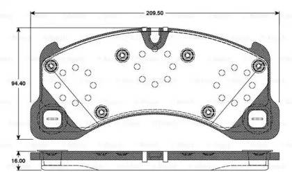 Комплект тормозных колодок BOSCH 0 986 TB3 087