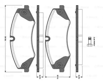 Комплект тормозных колодок BOSCH 0 986 TB3 098