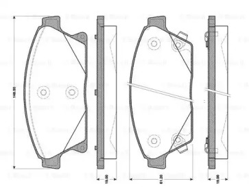 Комплект тормозных колодок BOSCH 0 986 TB3 103