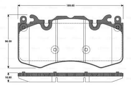 Комплект тормозных колодок BOSCH 0 986 TB3 110