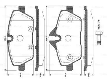 Комплект тормозных колодок BOSCH 0 986 TB3 112