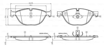 Комплект тормозных колодок BOSCH 0 986 TB3 137