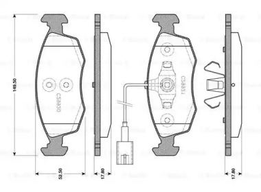 Комплект тормозных колодок BOSCH 0 986 TB3 143