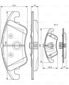 Комплект тормозных колодок BOSCH 0 986 TB3 152