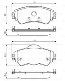 Комплект тормозных колодок BOSCH 0 986 TB3 153