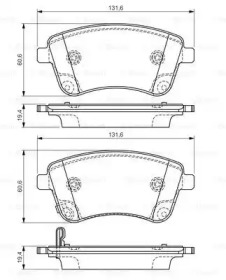 Комплект тормозных колодок BOSCH 0 986 TB3 156