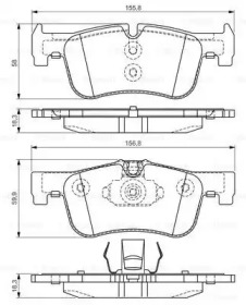 Комплект тормозных колодок BOSCH 0 986 TB3 157