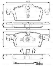 Комплект тормозных колодок BOSCH 0 986 TB3 161