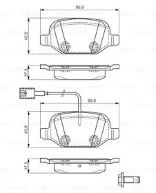 Комплект тормозных колодок BOSCH 0 986 TB3 162