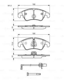 Комплект тормозных колодок BOSCH 0 986 TB3 165