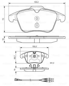 Комплект тормозных колодок BOSCH 0 986 TB3 169