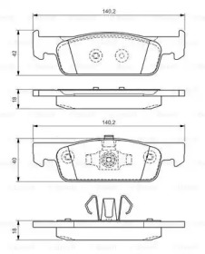 Комплект тормозных колодок BOSCH 0 986 TB3 172