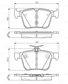 Комплект тормозных колодок BOSCH 0 986 TB3 176