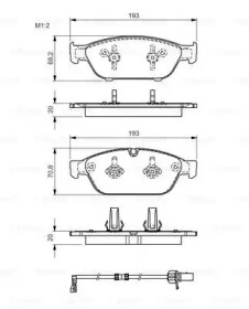 Комплект тормозных колодок BOSCH 0 986 TB3 178