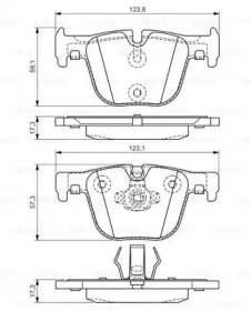 Комплект тормозных колодок BOSCH 0 986 TB3 182