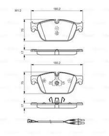 Комплект тормозных колодок BOSCH 0 986 TB3 183